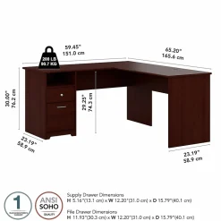 L-Desks*Bush Furniture Cabot 60