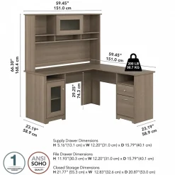 L-Desks*Bush Furniture Cabot 60