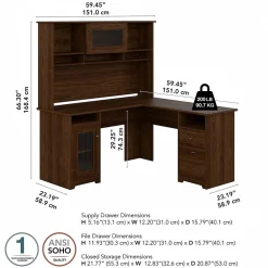 L-Desks*Bush Furniture Cabot 60
