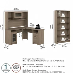 L-Desks*Bush Furniture Cabot 60