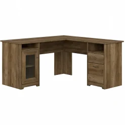 L-Desks*Bush Furniture Cabot 60"W Wood L-Shaped Computer Desk, (WC31530K) Reclaimed Pine