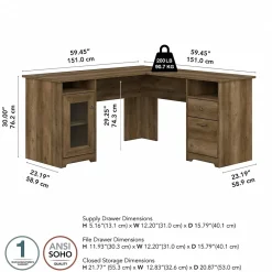 L-Desks*Bush Furniture Cabot 60