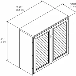 Storage Cabinets*Bush Furniture Fairview Small Storage Cabinet with Doors, (WC53296-03) Antique White/Tea Maple