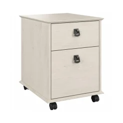 File Cabinets*Bush Furniture Homestead 2-Drawer Mobile File Cabinet, Letter Size, Linen White Oak (HOF117LW-03)