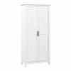 Storage Cabinets*Bush Furniture Key West 66" Tall Storage Cabinet with Doors and 5 Shelves, Pure White Oak (KWS266WT-03)