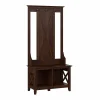 Storage Cabinets*Bush Furniture Key West 66" Hall Tree with Shoe Storage Bench, Bing Cherry (KWS166BC-03)