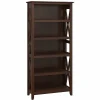 Bookcases*Bush Furniture Key West 66"H 5-Shelf Bookcase with Adjustable Shelves, Bing Cherry Laminate (KWB132BC-03)
