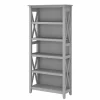 Bookcases*Bush Furniture Key West 66"H 5-Shelf Bookcase with Adjustable Shelves, Cape Cod Gray Laminated Wood (KWB132CG-03)