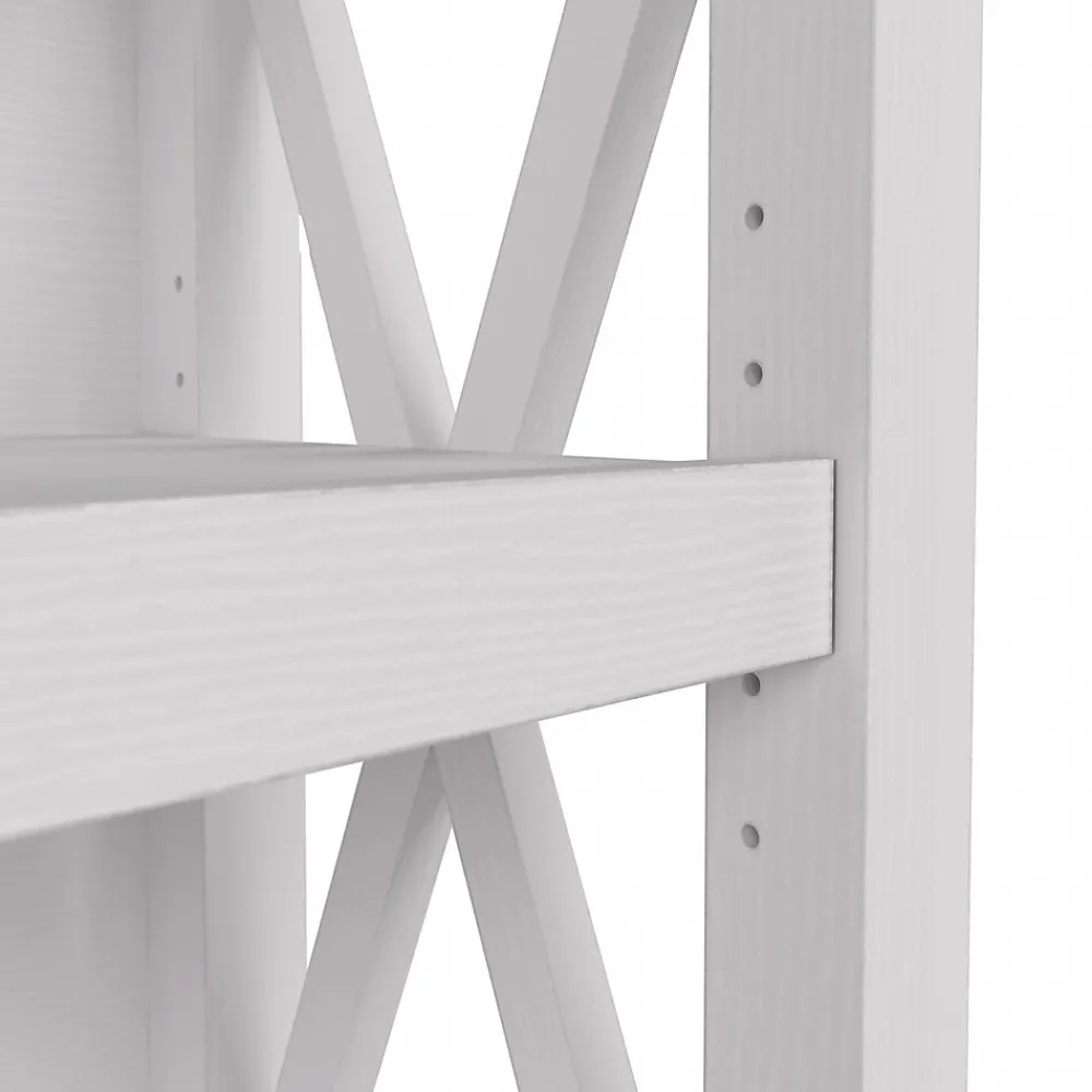 Bookcases*Bush Furniture Key West 30"H 2-Shelf Bookcase with Adjustable Shelf, Pure White Oak (KWB124WT-03)
