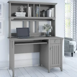 Computer Desks*Bush Furniture Salinas 48"W Small Computer Desk with Hutch, (MY72308-03) Cape Cod Gray