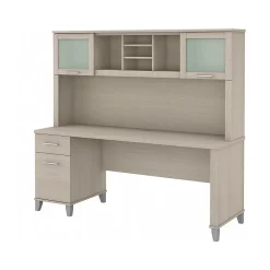 Computer Desks*Bush Furniture Somerset 72" Computer Desk with Drawers and Hutch, (SET018SO) Sand Oak