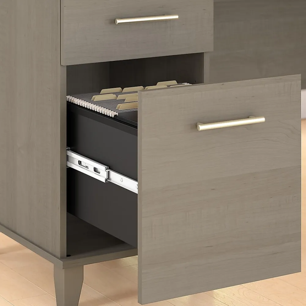 Computer Desks*Bush Furniture Somerset 72"W Office Desk with Drawers, (WC81672) Ash Gray