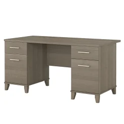 Computer Desks*Bush Furniture Somerset 60"W Office Desk with Drawers, (WC81628K) Ash Gray