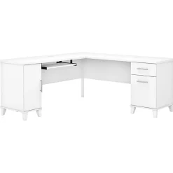 Computer Desks*Bush Furniture Somerset 72"W L Shaped Desk with Storage, (WC81910K) White