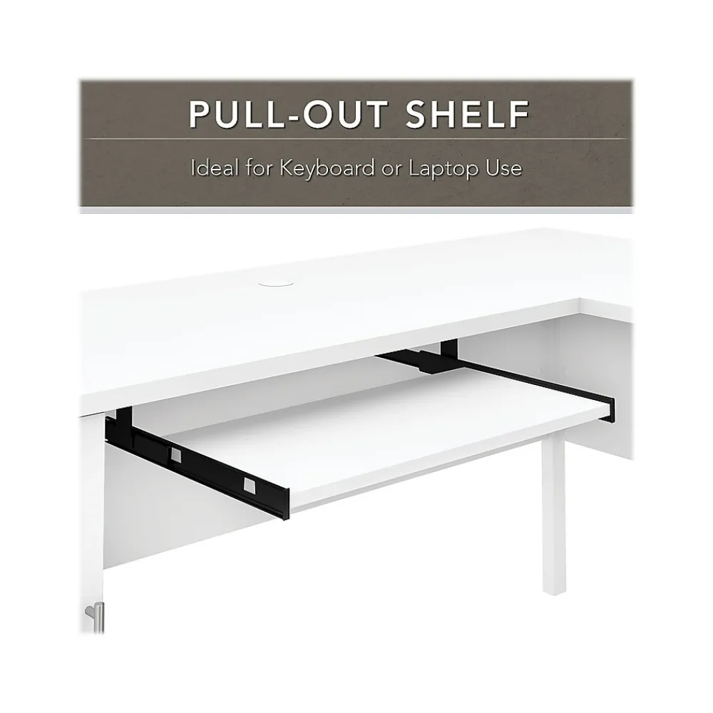 Computer Desks*Bush Furniture Somerset 72"W L Shaped Desk with Storage, (WC81910K) White