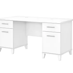 Computer Desks*Bush Furniture Somerset 60"W Office Desk with Drawers, (WC81928K) White