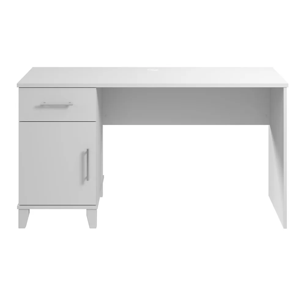 Corner Desks*Bush Furniture Somerset 54"W Office Desk with Drawer and Storage Cabinet, White (WC81954)