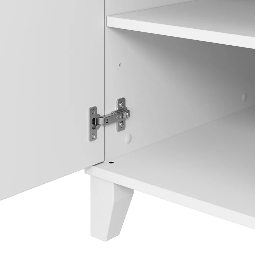 Corner Desks*Bush Furniture Somerset 54"W Office Desk with Drawer and Storage Cabinet, White (WC81954)