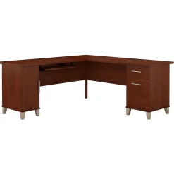 L-Desks*Bush Furniture Somerset 72"W L Shaped Desk with Storage, (WC81710K) Hansen Cherry