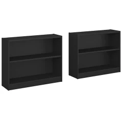 Bookcases*Bush Furniture Universal 30"H 2-Shelf Bookcase, Classic Black, Set of 2 (UB001BL)