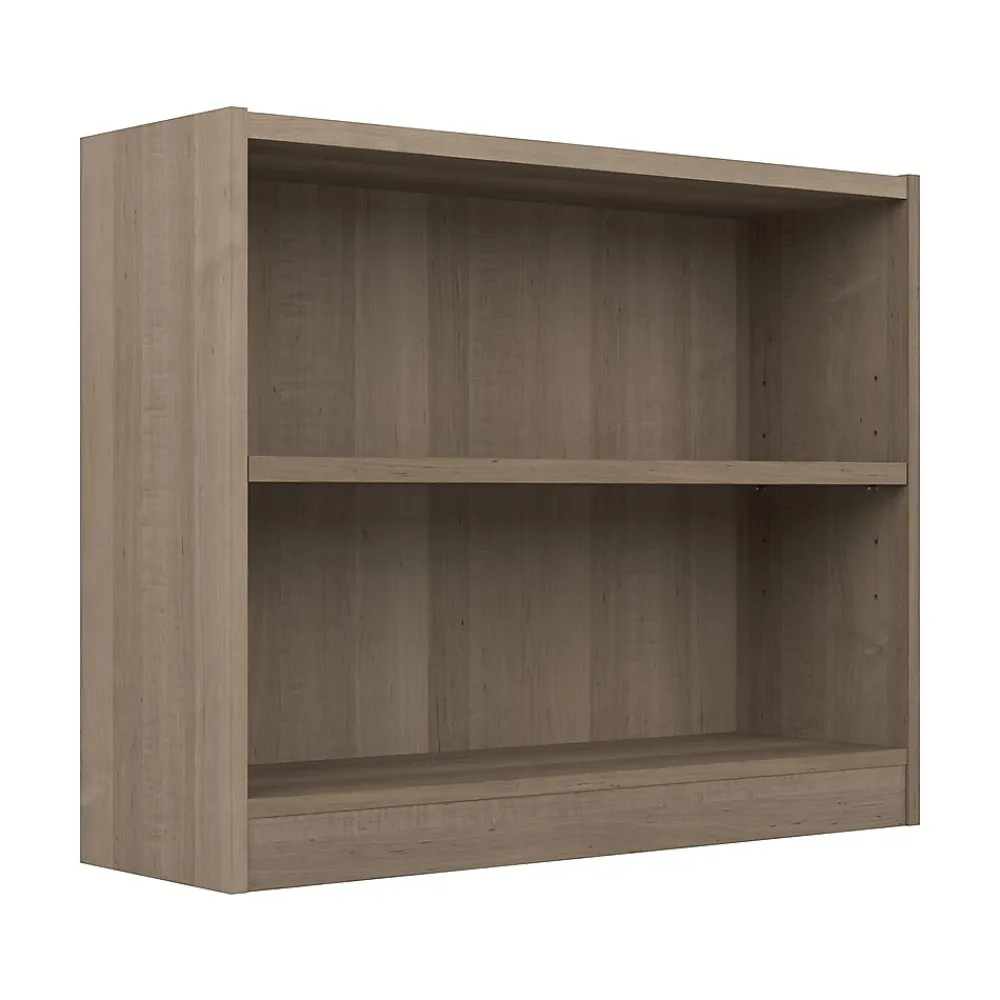 Bookcases*Bush Furniture Universal 30"H 2-Shelf Bookcase with Adjustable Shelf, Ash Gray Laminated Wood (WL12426)