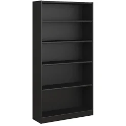 Bookcases*Bush Furniture Universal 72"H 5-Shelf Bookcase with Adjustable Shelves, Black (WL12436)