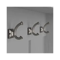 Storage Cabinets*Bush Furniture Woodland Full Entryway Storage Set with Coat Rack and Shoe Bench with Drawers, Cape Cod Gray (WDL014CG)