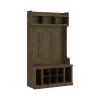 Storage Cabinets*Bush Furniture Woodland 40W Hall Tree and Shoe Storage Bench with Shelves, Ash Brown (WDL002ABR)