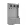 Storage Cabinets*Bush Furniture Woodland 40W Hall Tree and Shoe Storage Bench with Doors, Cape Cod Gray (WDL001CG)