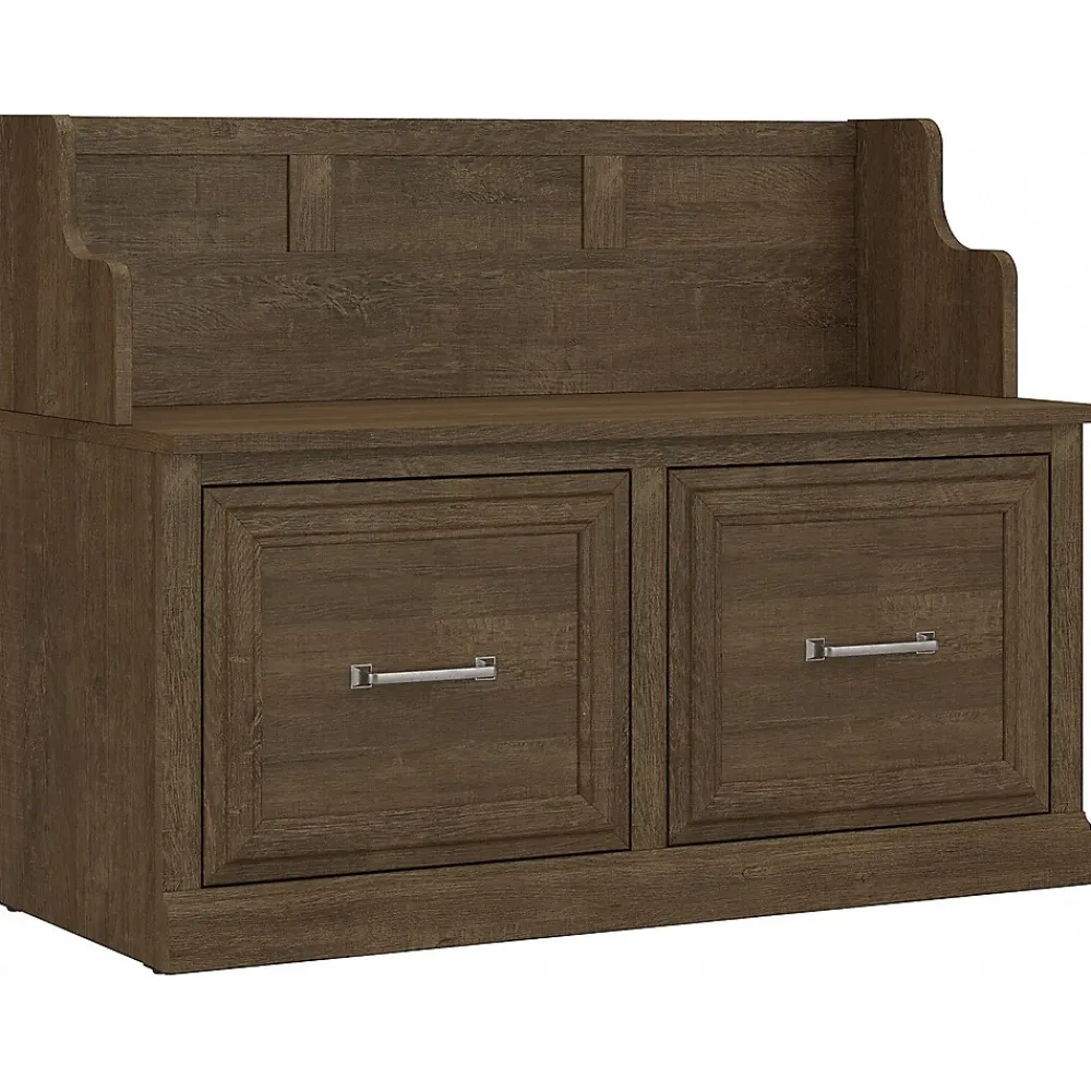 Storage Cabinets*Bush Furniture Woodland 40W Entryway Bench with Doors, Ash Brown (WDL005ABR)