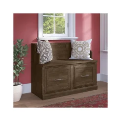 Storage Cabinets*Bush Furniture Woodland 40W Entryway Bench with Doors, Ash Brown (WDL005ABR)