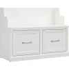 Storage Cabinets*Bush Furniture Woodland 40W Entryway Bench with Doors, White Ash (WDL005WAS)