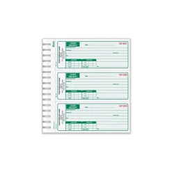Accounting & Record Journals*Ennis Cash Receipt Books, 3-to-a-page, Duplicate, 225 Sets/Book, Green