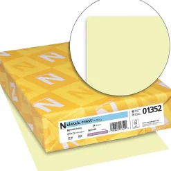 Resume Paper*Neenah Paper CLASSIC CREST® Writing Paper, 8 1/2" x 11", 24 lb., Smooth Finish, Baronial Ivory, 500/Ream