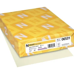 Resume Paper*Neenah Paper CLASSIC® Laid Stationery Writing Paper, 8 1/2" x 11", 24 lb., Laid Finish, Natural White, 500/Ream (06531)