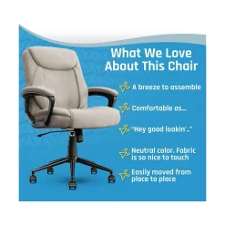 Office Chairs*Click365 Transform 1.0 Ergonomic Fabric Swivel Desk Chair, (CCHR10001D) Beige