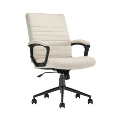 Ergonomic Chairs*Click365 Transform 3.0 Ergonomic Vegan Leather Swivel Desk Chair, (CCHR10008C) White