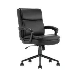 Ergonomic Chairs*Click365 Transform 2.0 Ergonomic Bonded Leather Swivel Desk Chair, (CCHR10007B) Black