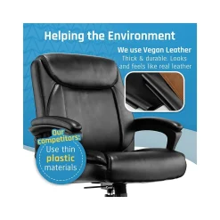 Ergonomic Chairs*Click365 Transform 1.0 Ergonomic Bonded Leather Swivel Desk Chair, (CCHR10001B) Black