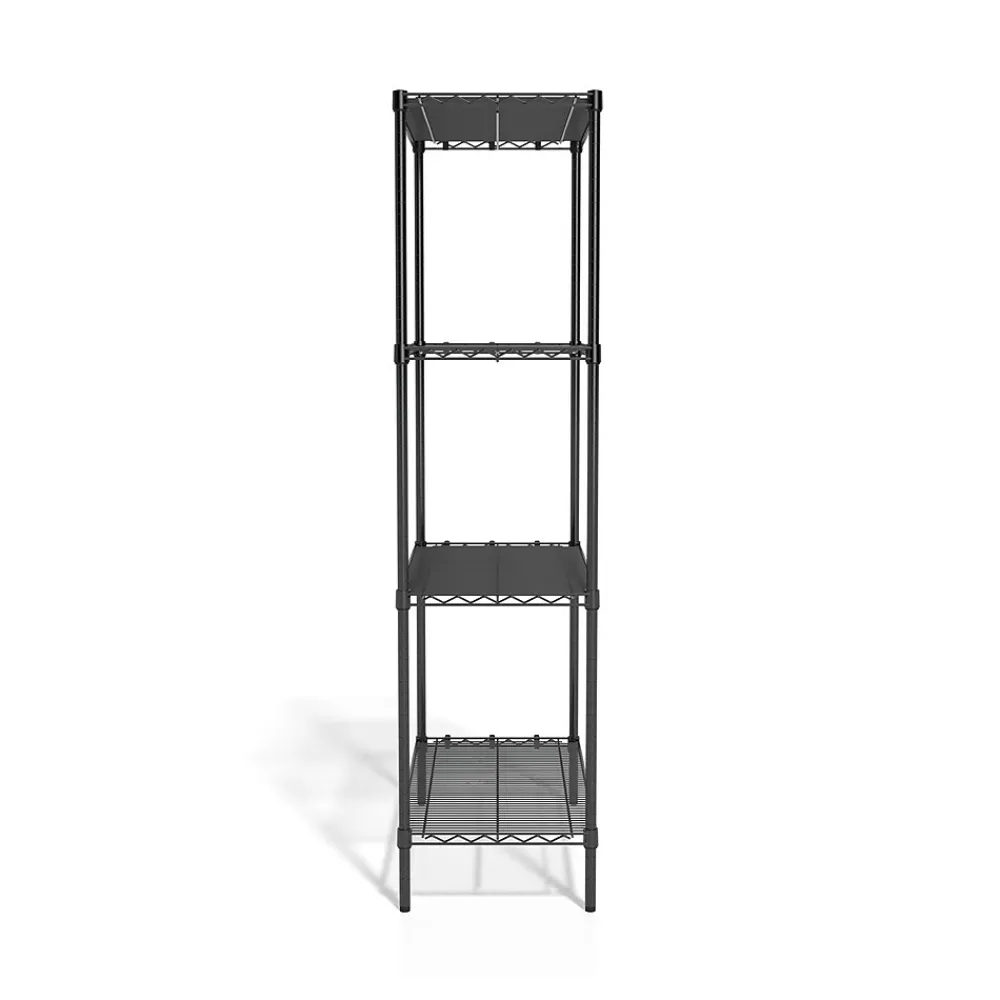 Shelving*Coastwide Professional ™ 4-Shelf Wire Unit, 36"W, Black (CW25470)
