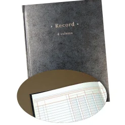 Accounting & Record Journals*Quill Brand Columnar Book, 4-Columns, 7.25" x 9.5", Blue Marble, 40 Sheets/Book (217745)