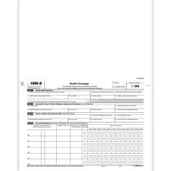 Tax Forms*ComplyRight 2024 1095-B Tax Form, 1-Part, White/Black, 50/Pack (1095B50)
