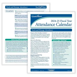 Hr Forms*ComplyRight 2024-2025 Fiscal Attendance Calendar, 50/Pack (A42005015)