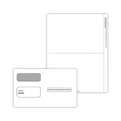 Tax Forms*ComplyRight 2024 1099-MISC Tax Form Envelopes/Recipient Copy Only, 3-Part, 25/Pack (6112E25)