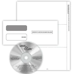 Tax Forms*ComplyRight 2024 1099-NEC Recipient Copy Only Tax Form, Envelopes and LaserLink Software, 3-Part, 3-Up, White, 50/Pack