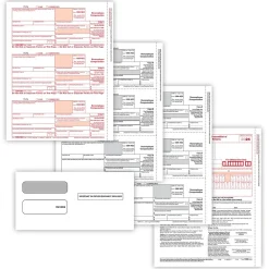 Tax Forms*ComplyRight 2024 1099-NEC Tax Form Self-seal envelopes, 3-Part, 3-Up, Copy A, B, C/2, 1096 Transmittal, 50/Pack (NEC6102E)
