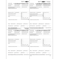Tax Forms*ComplyRight 2024 W-2 Tax Form, 1-Part, 4-Up, 50/Pack (521650)