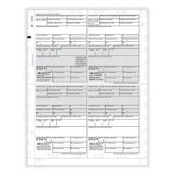 Tax Forms*ComplyRight 2024 W-2 Tax Form, 1-Part, 4-Up, Copy B, C, 2, or Extra, 500/Pack (PS1287)