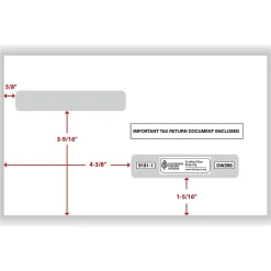 Tax Forms*ComplyRight Double Window Envelope, 5.63