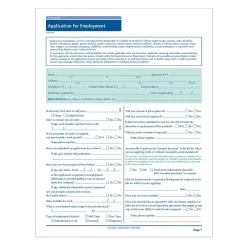 Hr Forms*ComplyRight ™ Kansas Job Application, Pack of 50 (A2179KS)